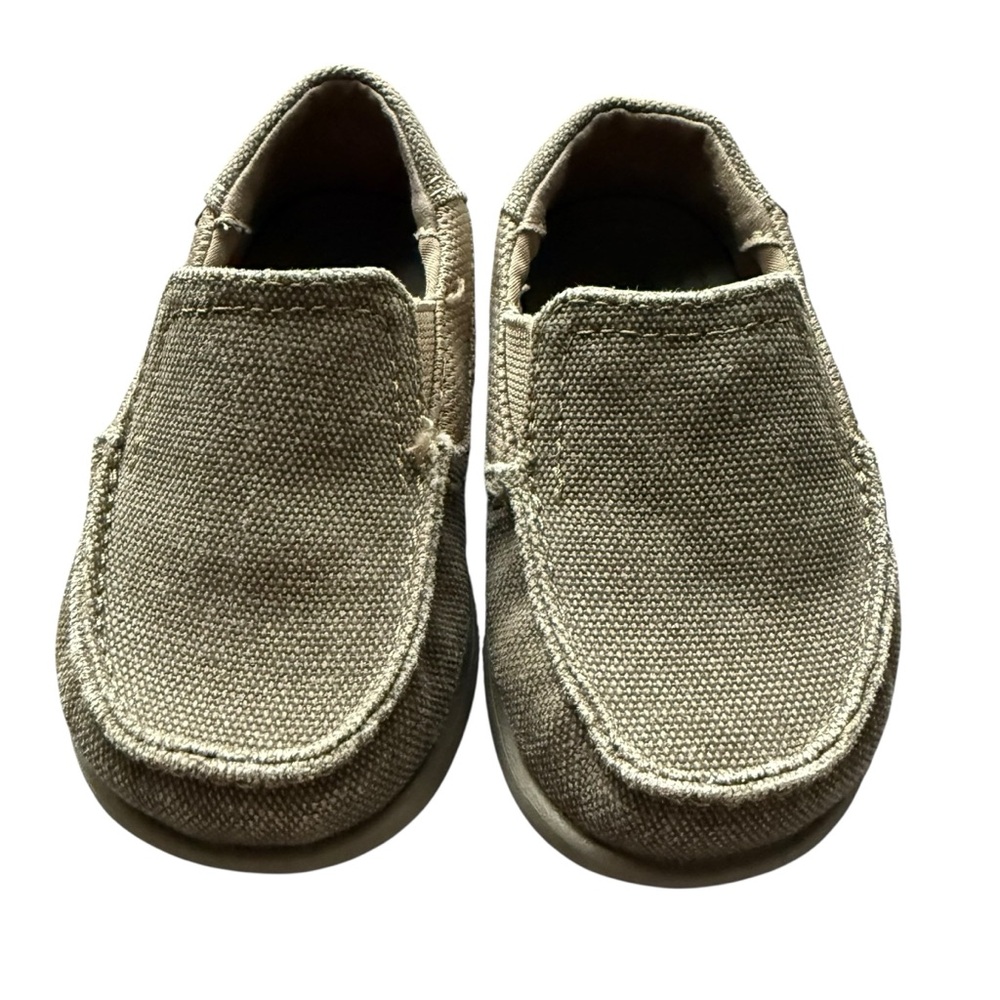 CROCS Kids Santa Cruz II Tan Moccasins